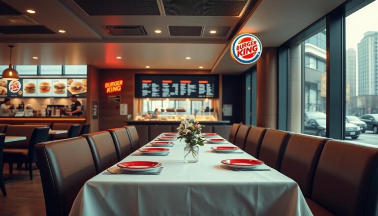 Burger King Open table menu