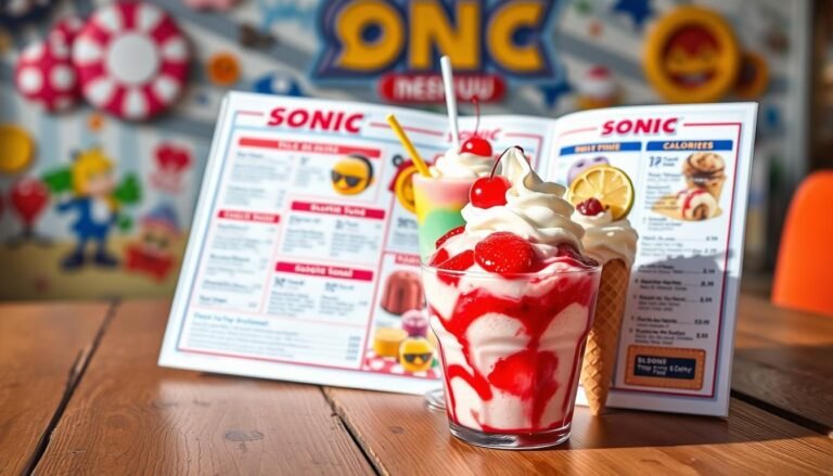 Sonic Dessert Menu