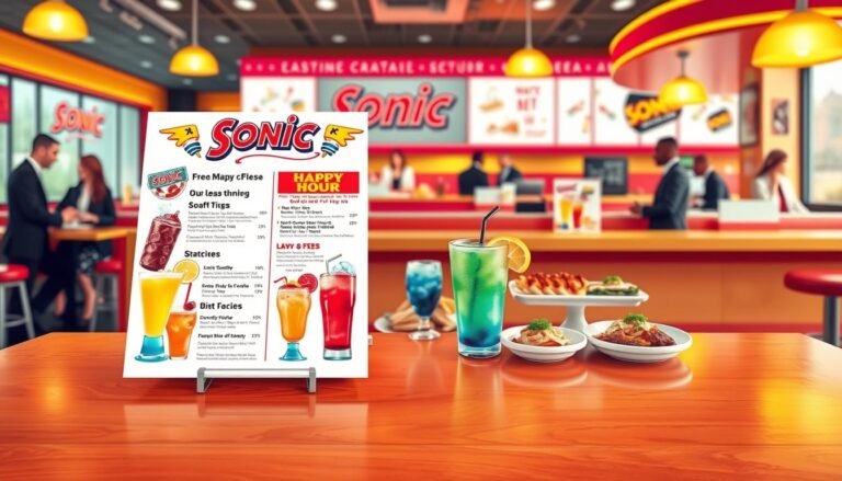 Sonic Happy Hour Menu