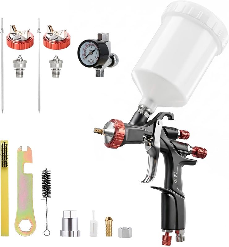 AEROPRO Tools R500 LVLP Air Spray Gun for Professional Automotive Pain